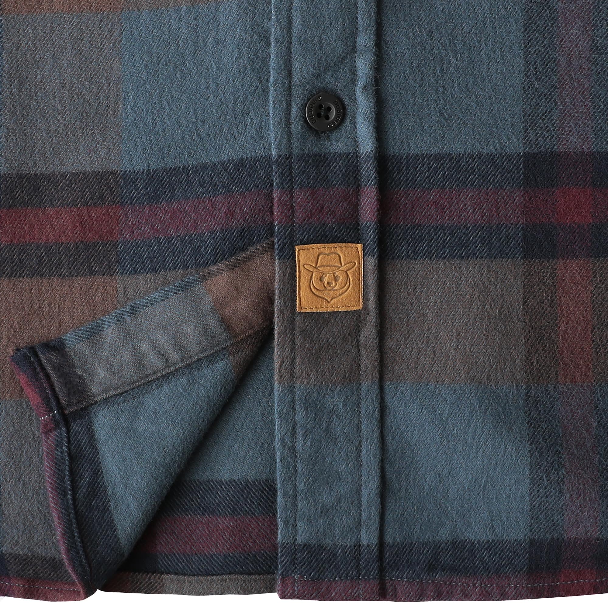 Dubinik® 6 oz Flanellhemd Herren Flanellhemden Herren Langarm Regular Fit Kariert Button Down Warm Freizeit Herren Hemd