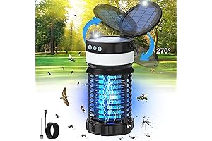 Solar Bug Zapper Outdoor, Mosquito Killer, Electric Fly Zapper, Cordless Mosquito Zapper