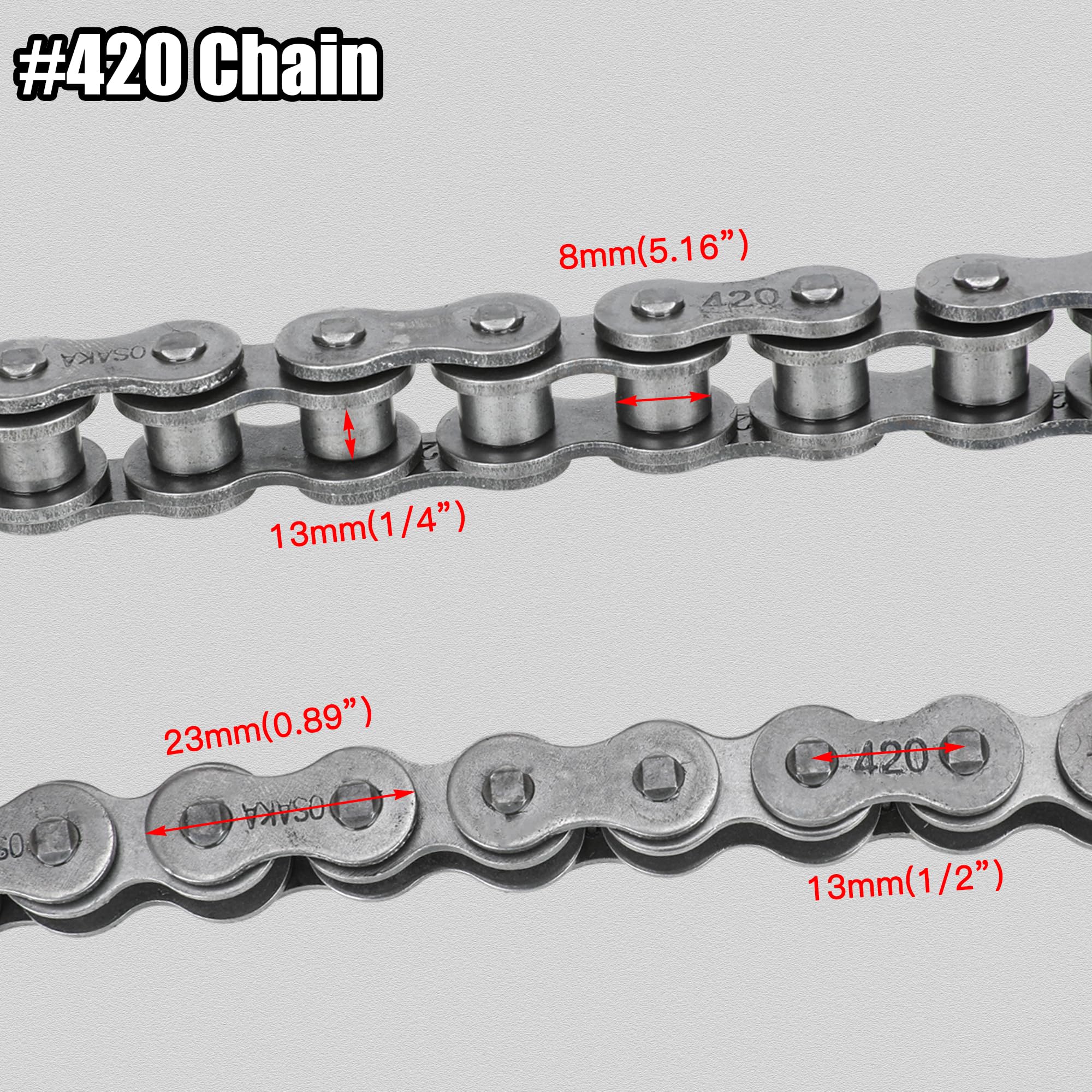420 Chain & 60T Sprocket Kit For Coleman CT200U BT200X Baja 196cc 200cc Mini Bik