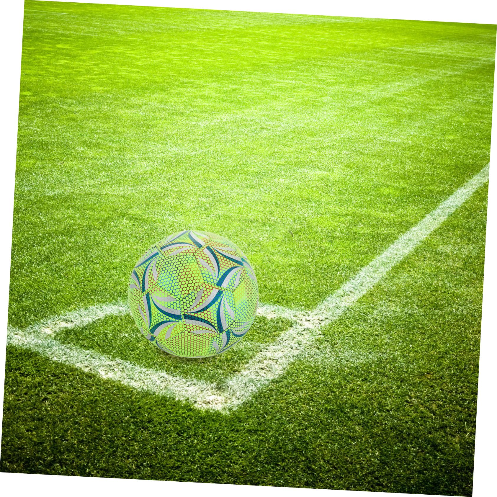 ibasenice Pallone da Calcio Luminescente al Buio Attrezzatura da Allenamento Resistente per Calcio Sport e Festa