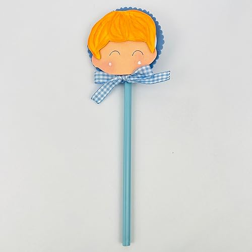 Adorno hecho a mano para lápiz, adorno para bolígrafo, para niños y amantes de la escritura, aplique en goma eva. adorable adorno de niño para