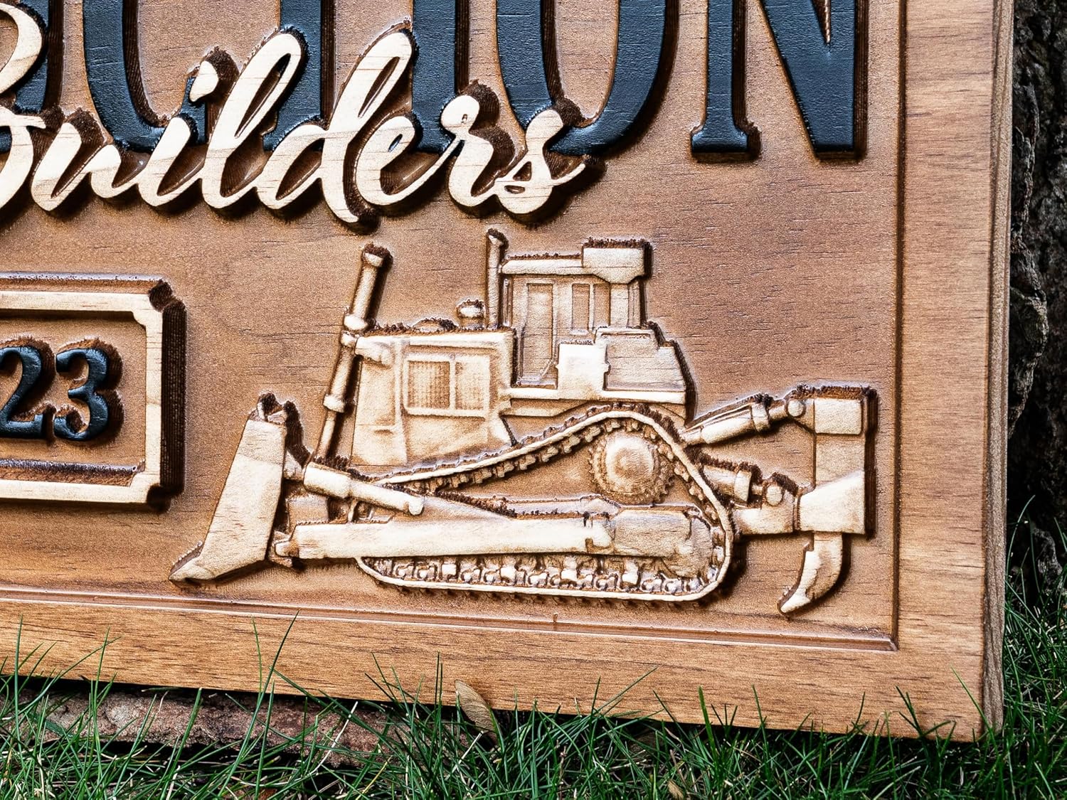 Custom Construction Worker Heavy Equipment Sign Established Wood Sign Home Builder Contractor Gift Birthday Fathers Day Gift for Dad Grandpa