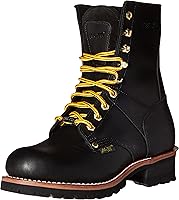 AdTec Men's 1428 9-Inch Steel Toe Waterproof Logger Boots - Durable Full-Grain Leather Work Boots for Logging & Hiking