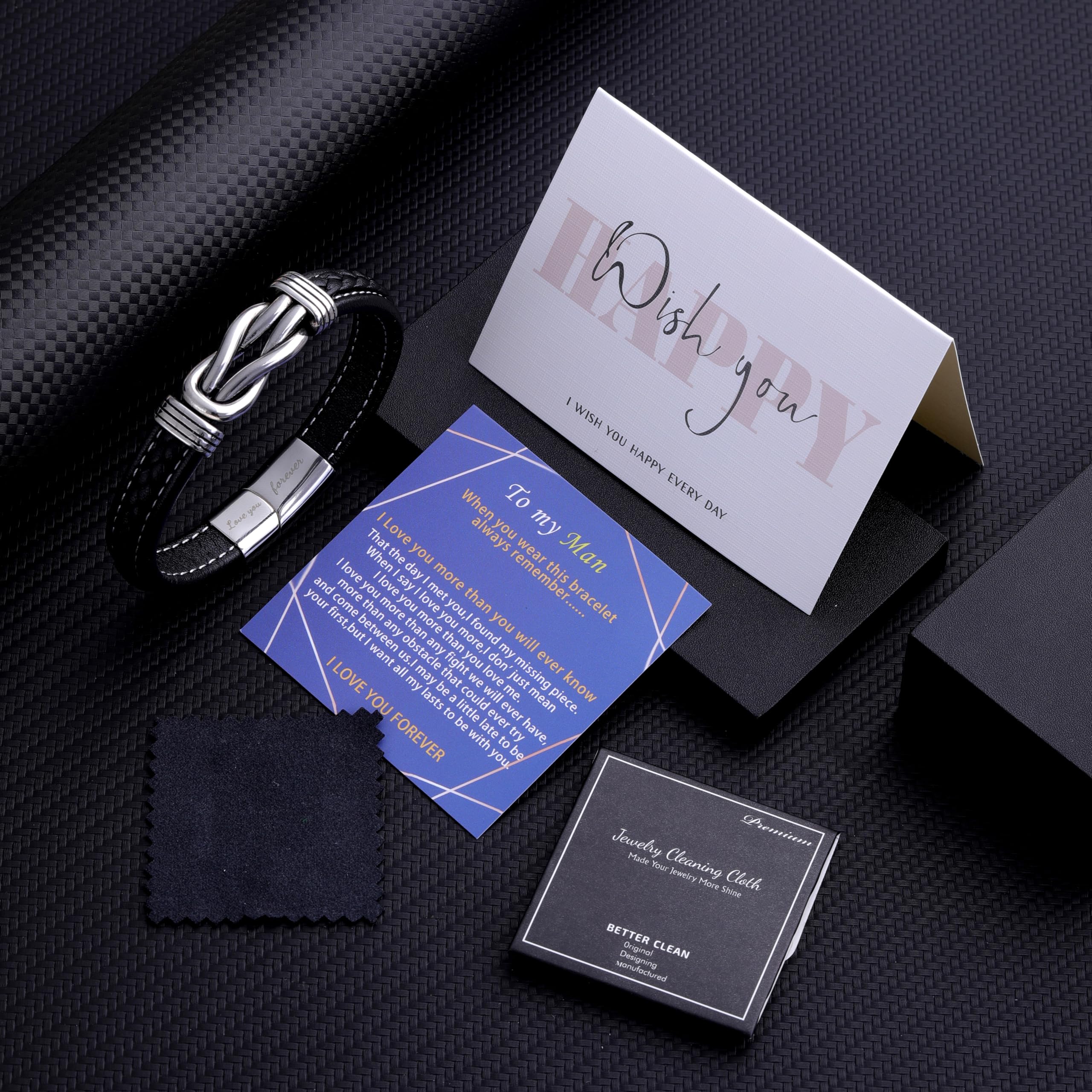 Bracciale In Pelle Intrecciata A Mio Figlio, Mio Figlio, Ti Amo Per - Foto 4