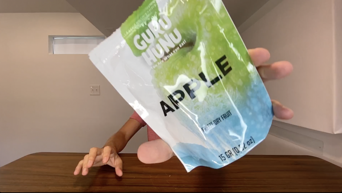 Taste Test GURU HUNU Freeze Dried Apple Fruit Chip Snacks