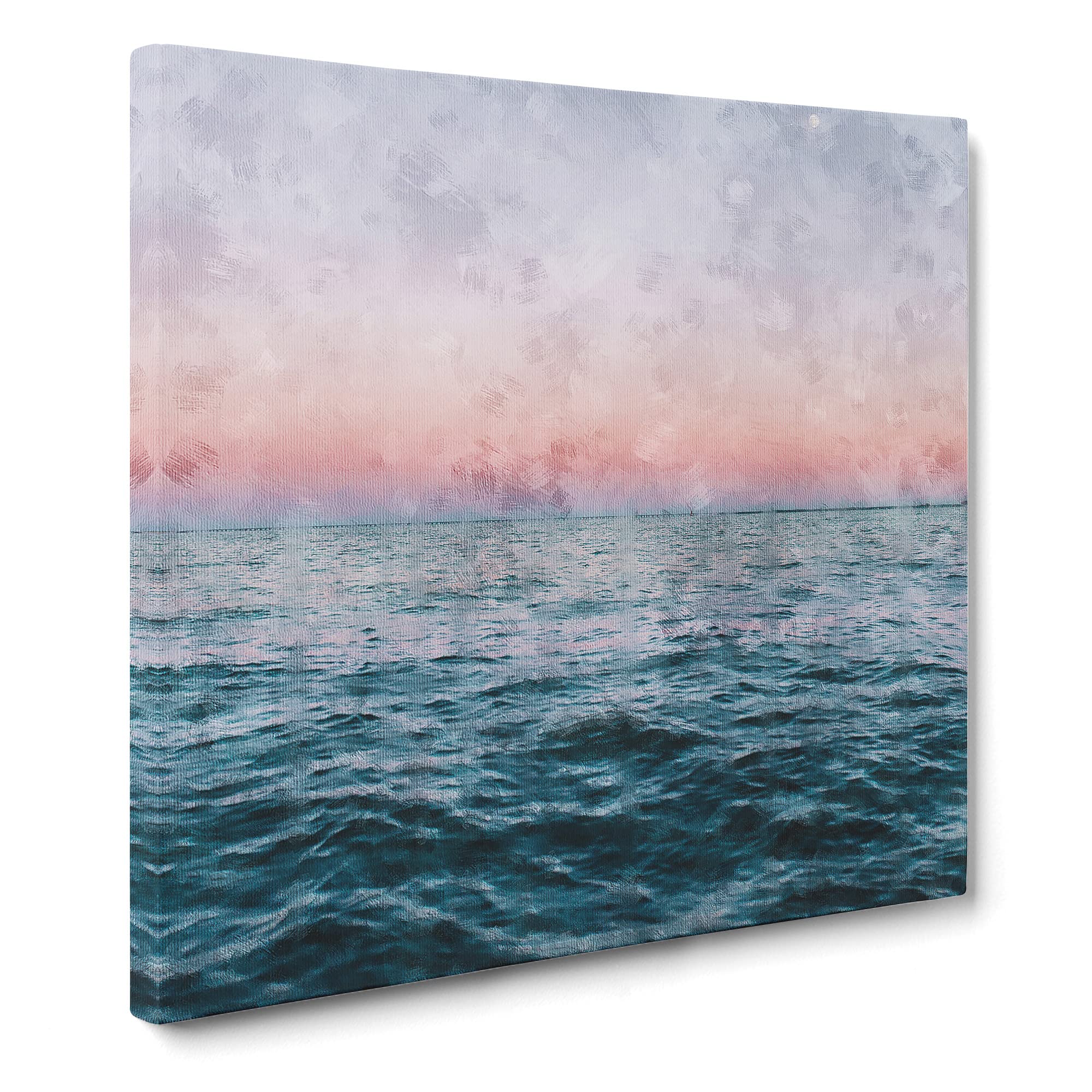 Moon Above the Vast Ocean Canvas Print, Mixed, 35L x 35W cm