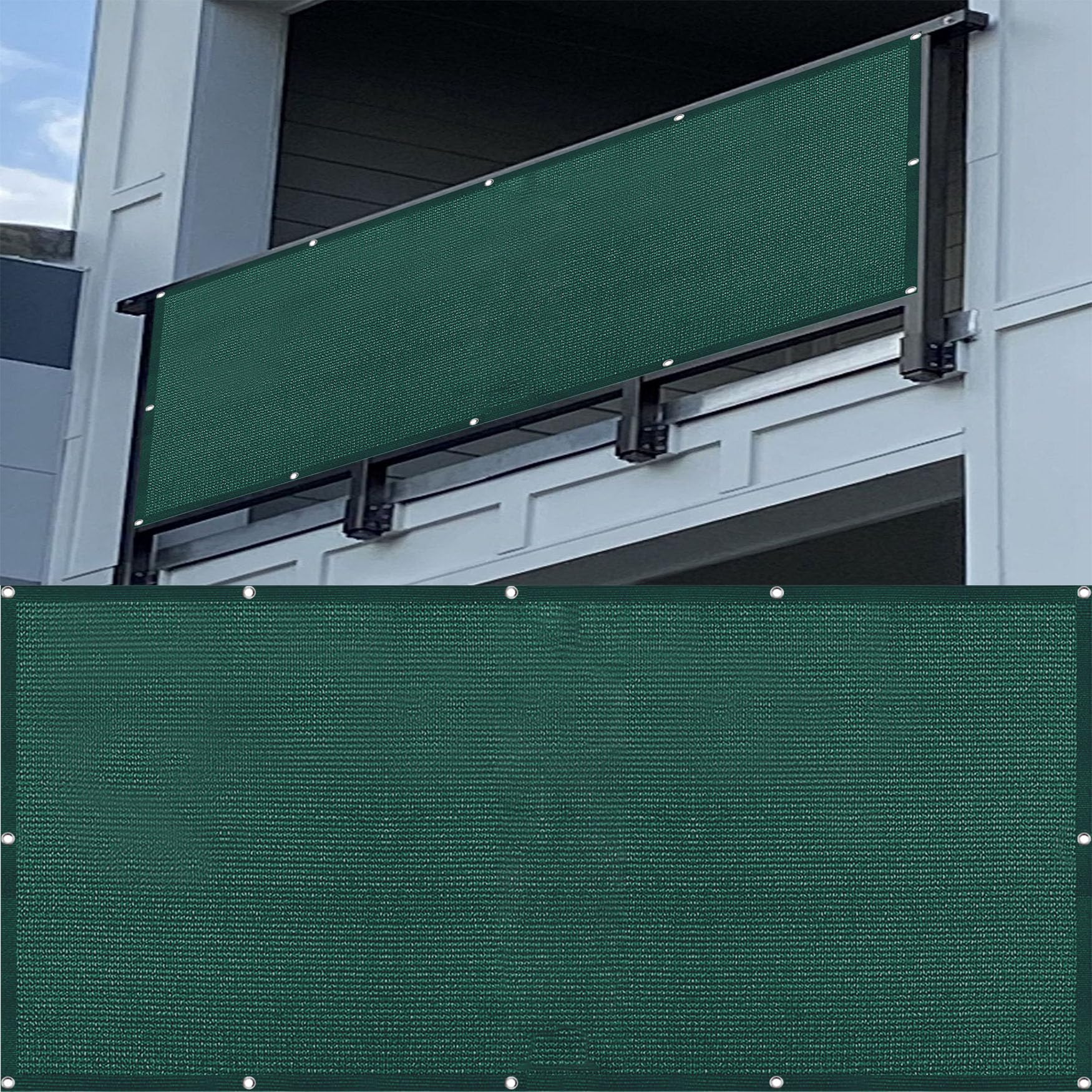 Brise vue jardin 105 x 200 cm pare-soleil extérieur occultant vert