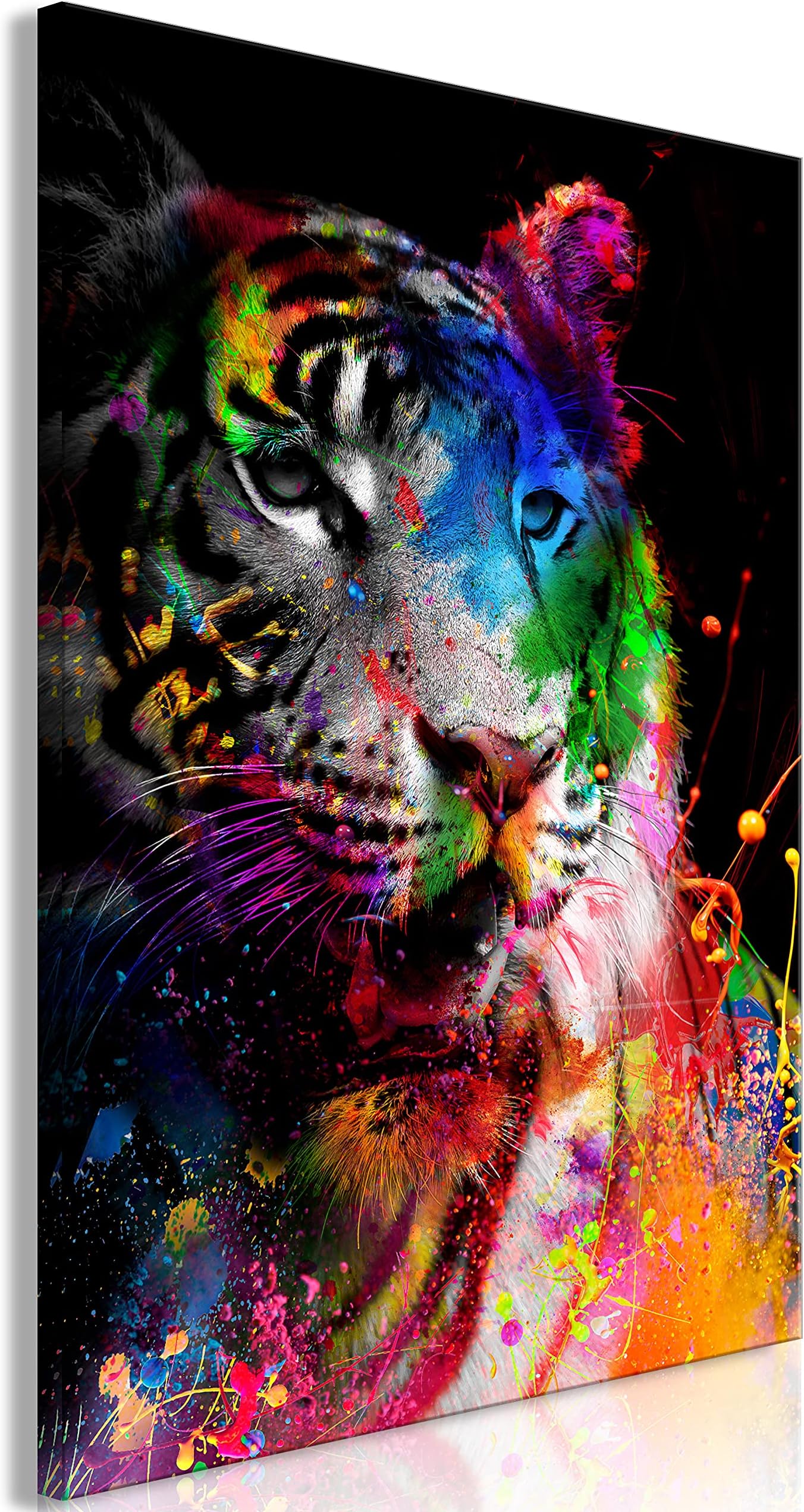 Taxpy Peinture Sur Toile Loup Dans La Forêt,40 * 60cm Toile Peinture Affiche Mur Art Imprimer Image Tableau Decoration Murale Salon Chambre Décorations