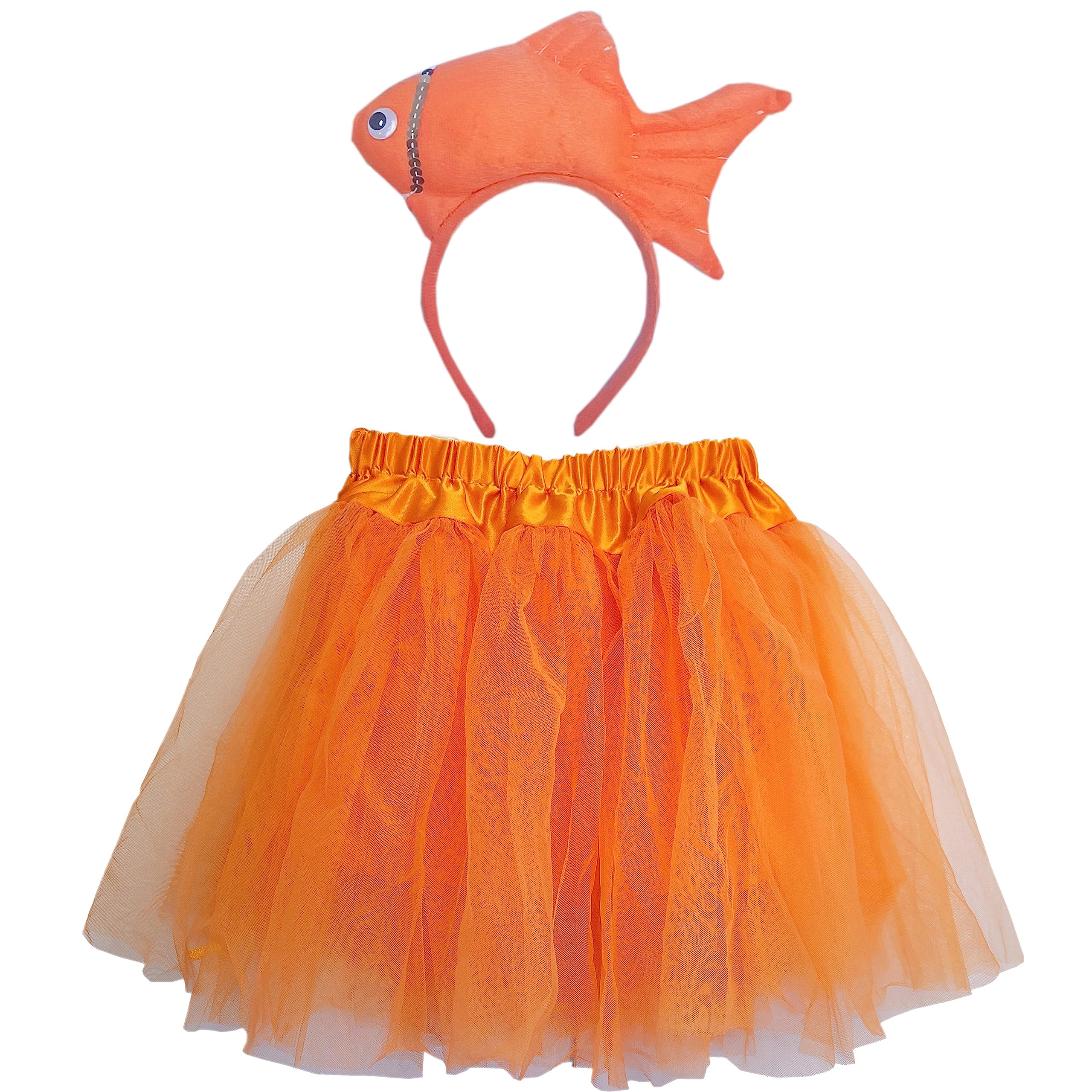 TIKSON Adorable Kids Fish Costume Headband and Tutu 2pcs Set for Halloween Animal Dress Up Accessories