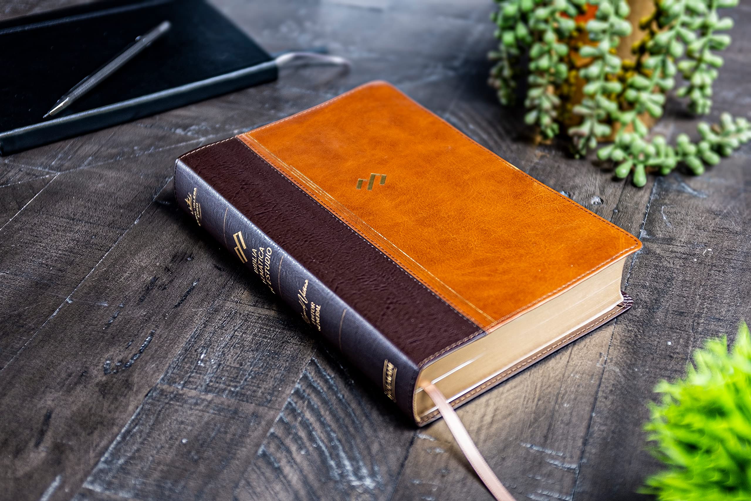 RVR 1960 Biblia temática de estudio, marrón oscuro/marrón pi: RVR 1960 Biblia temática de estudio, marrón oscuro, marrón piel ... Study Bible Dark Brown Imitation leather