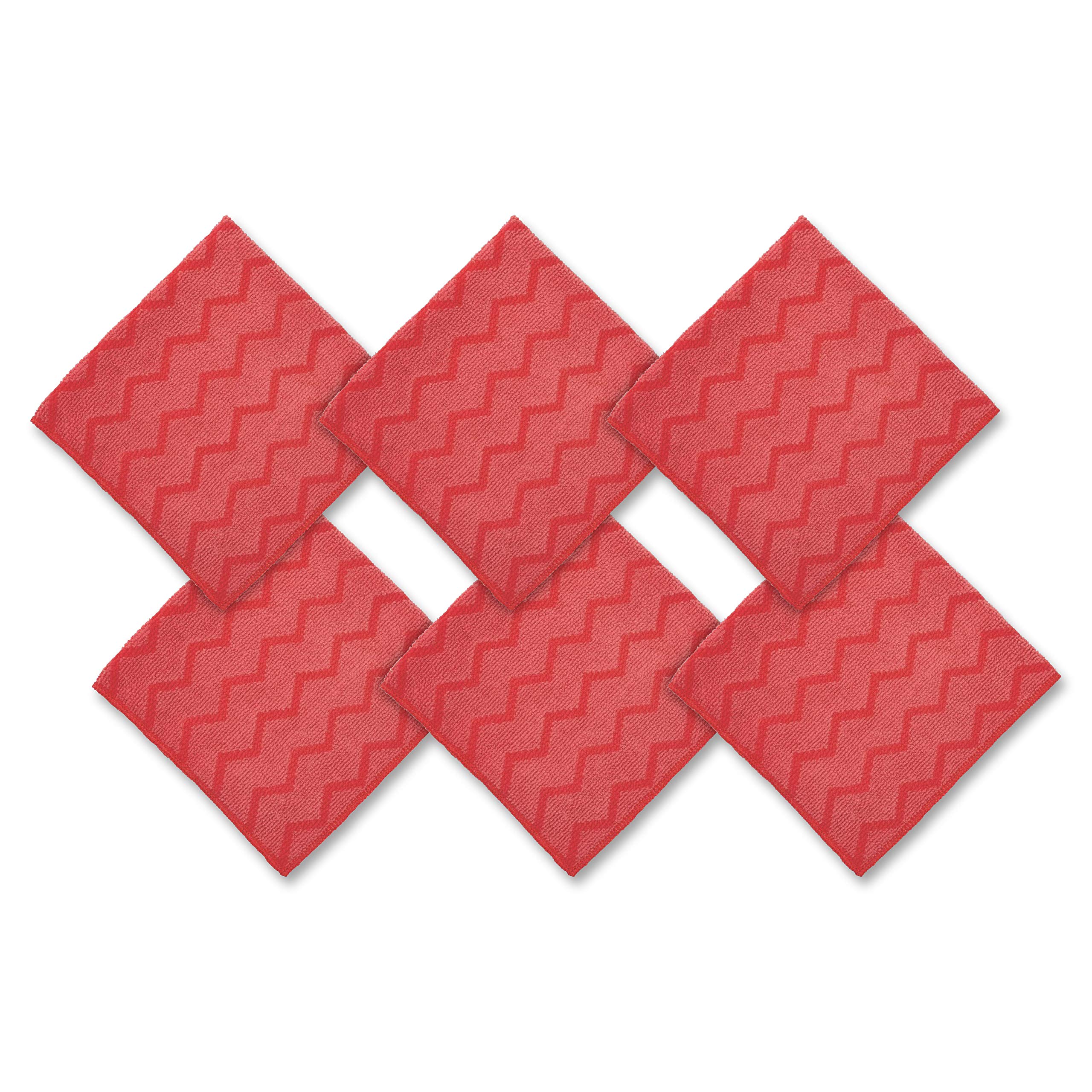 Rubbermaid Commercial FGQ62000RD00 Hygen - Paño de microfibra para uso general, color rojo