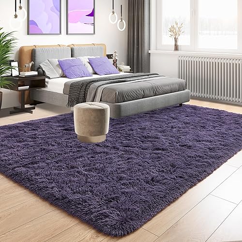 Miniatura 3 de Tepook Alfombras grandes esponjosas para sala de estar, alfombra de área de 6 x 9 pies, alfombra suave para dormitorio, moderna alfombra lanuda para