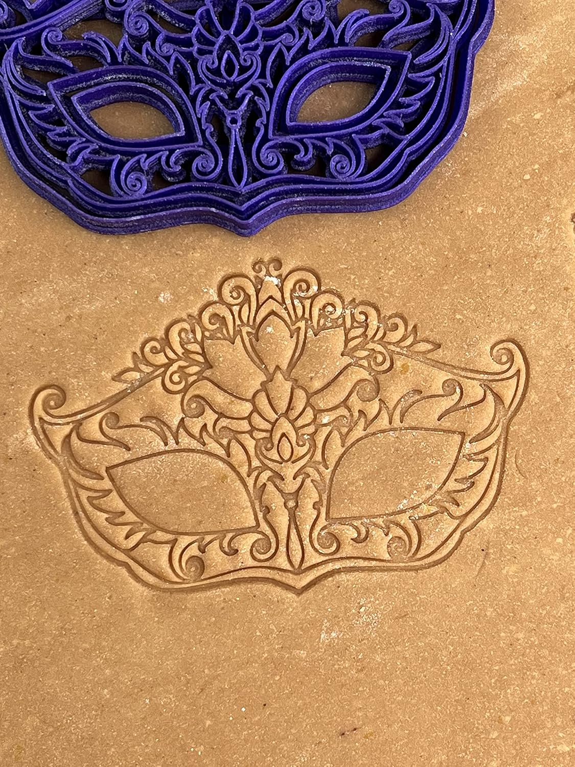 Premium Quality Set of 2 Purim Mask 5.5" inch & Purim Megillat Esther Scroll Cookie Cutter Mold 5.75" inch Designed by Miriam's Kitchen Produced by 3D Kitchen Art