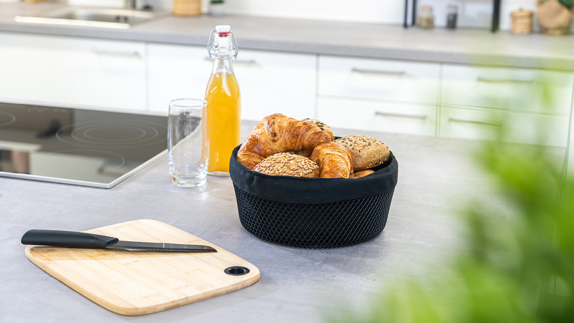 Panier Fruit Corbeille à Fruits 3 étages VINATO - Métal Et Bois (noir) Corbeille à Fruits Pas Cher