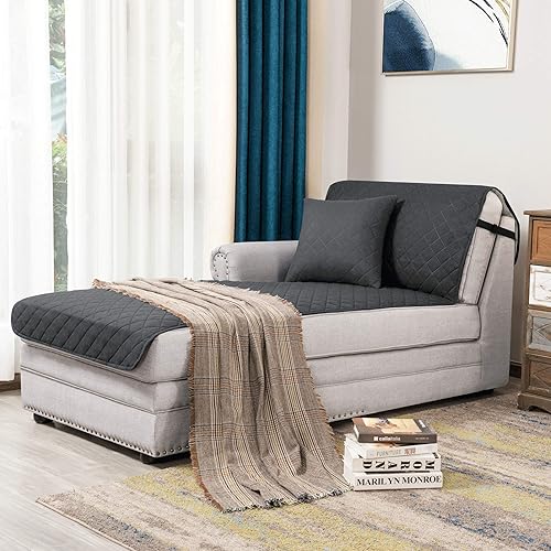 Vista 247 de Chun YI. - Funda reversible para sofá, funda para sillón, fácil de instalar, lavable, cubiertas para sala de estar. Negro