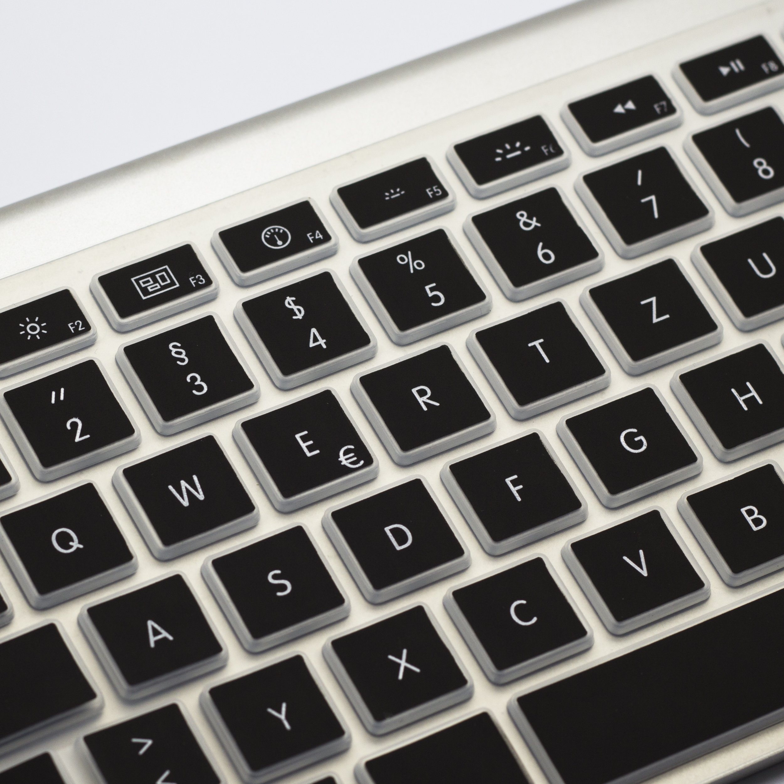 Protector de Teclado Silicona español para MacBook Pro 13" A1278 A1425 A1502 (2008–2017), Air 13" A1369 A1466 (2010–2017), Pro 15" A1398 A1286 (2008–2015), Pro 17" A1297 (2011) EU/ISO - Negro