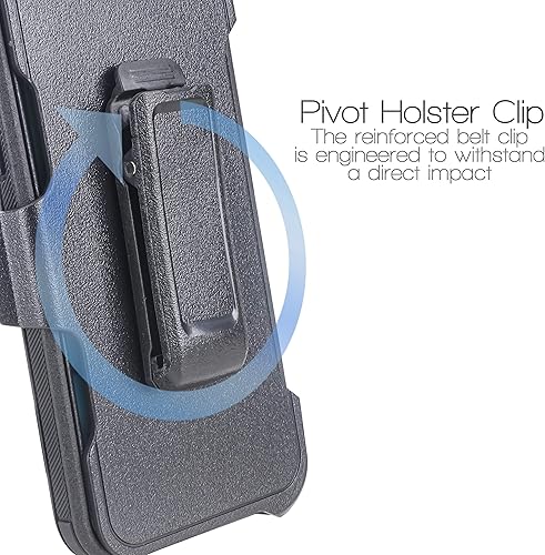 Miniatura 4 de Funda resistente con clip para cinturón compatible con Samsung Galaxy A01, funda integrada protector de pantalla funda resistente con clip para