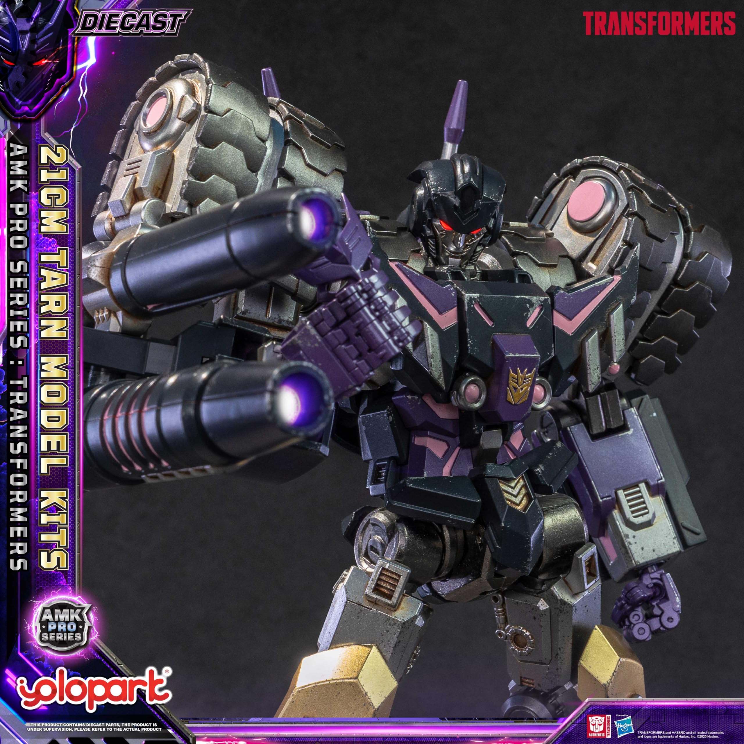 YOLOPARK Transformers Toy IDW Tarn - Statuina d'azione, 21 cm, articolo da collezione altamente articolato AMK Pro serie Tarn e Nichel, kit di modellismo con controllo magnetico LED per persone a