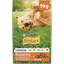 PURINA FRISKIES® Balance Crocchette Cane Adulto con Pollo, Manzo e Verdure. 1 Confezione da 9 kg