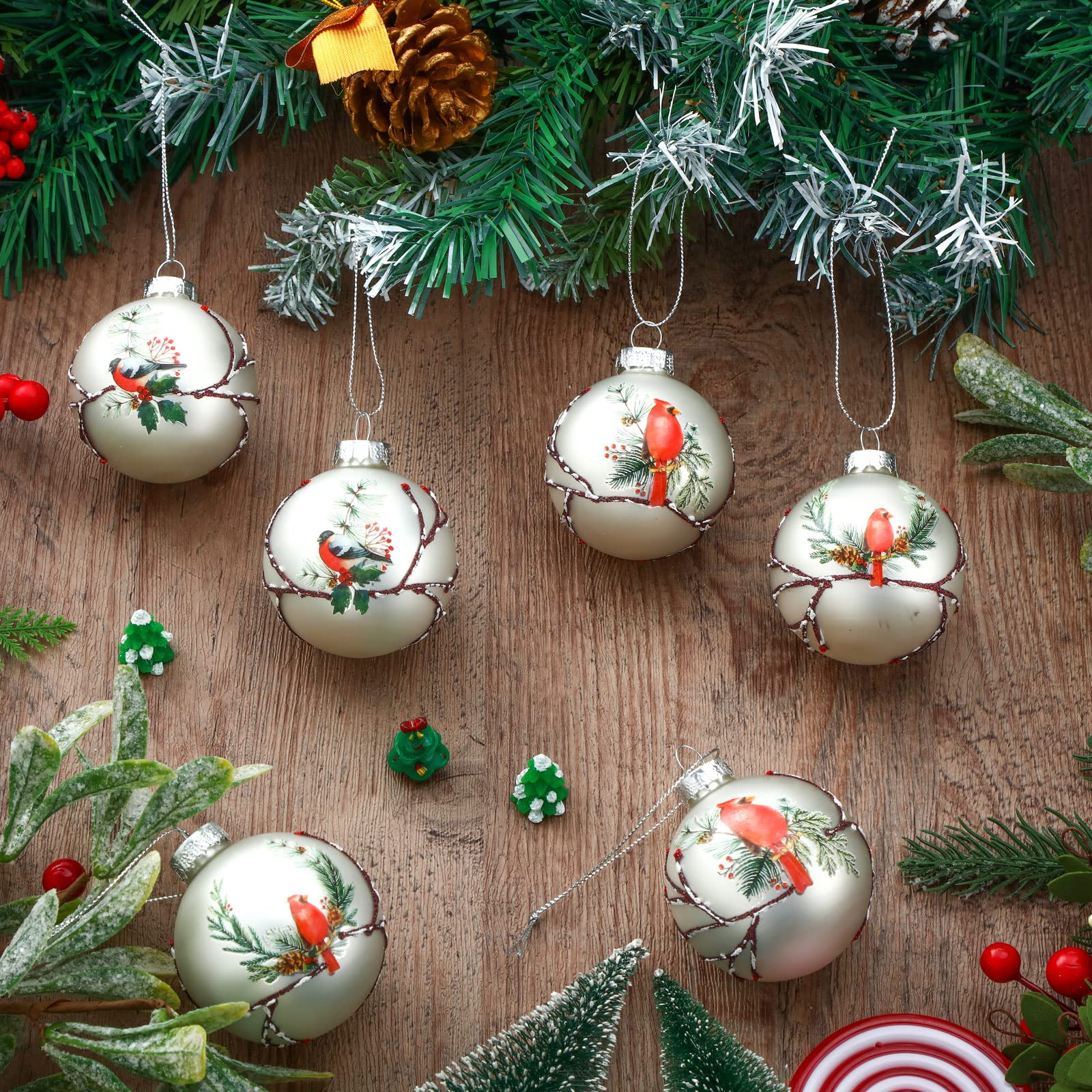 ガラスオーナメント6点 【公式通販】