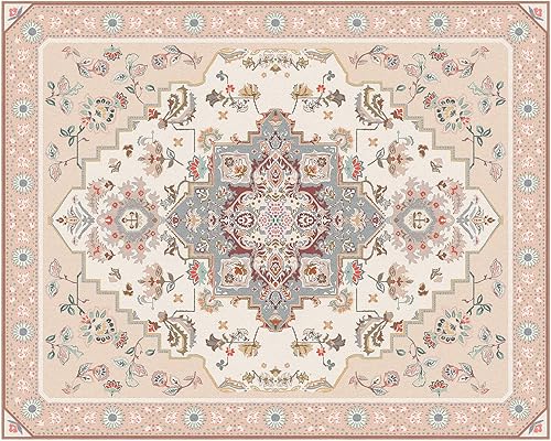 Miniatura 373 de Phantoscope Vintage Collection - Alfombra de área de 8 x 10 pies, alfombra grande para sala de estar, lavable, bohemio, antideslizante