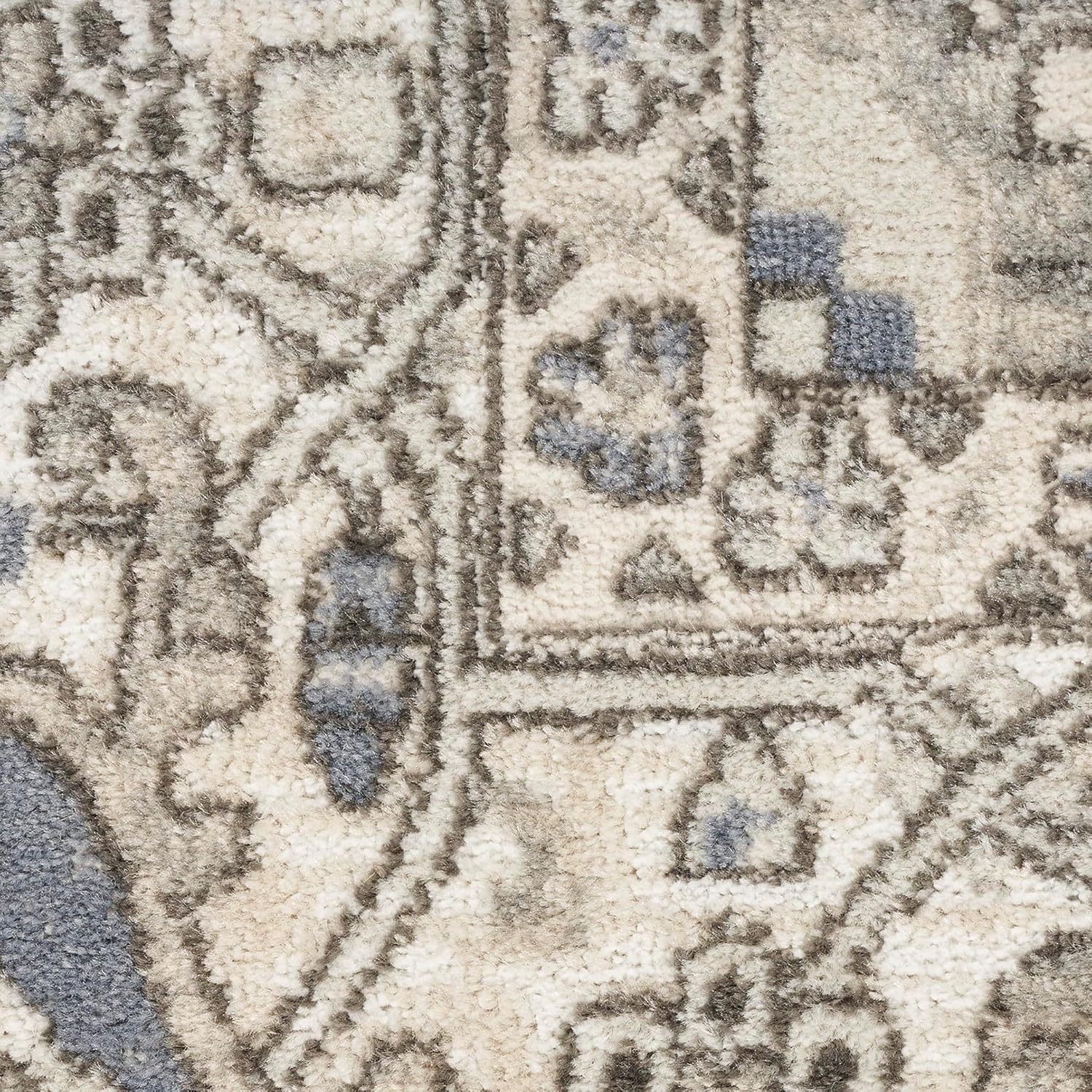 Nourison Home Concerto Blue 2'2" x 6' Area Rug - Easy Clean, Non Shedding, Bed Room, Living Room, Dining Room, Kitchen (6' Runner)