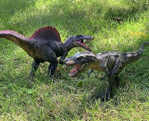 Miniatura 4 de Gemini&Genius Dinosaur Toys - Figuras de acción del mundo de dinosaurios Tyrannosaurus Rex y Spinosaurus, gran regalo de cumpleaños, colección,
