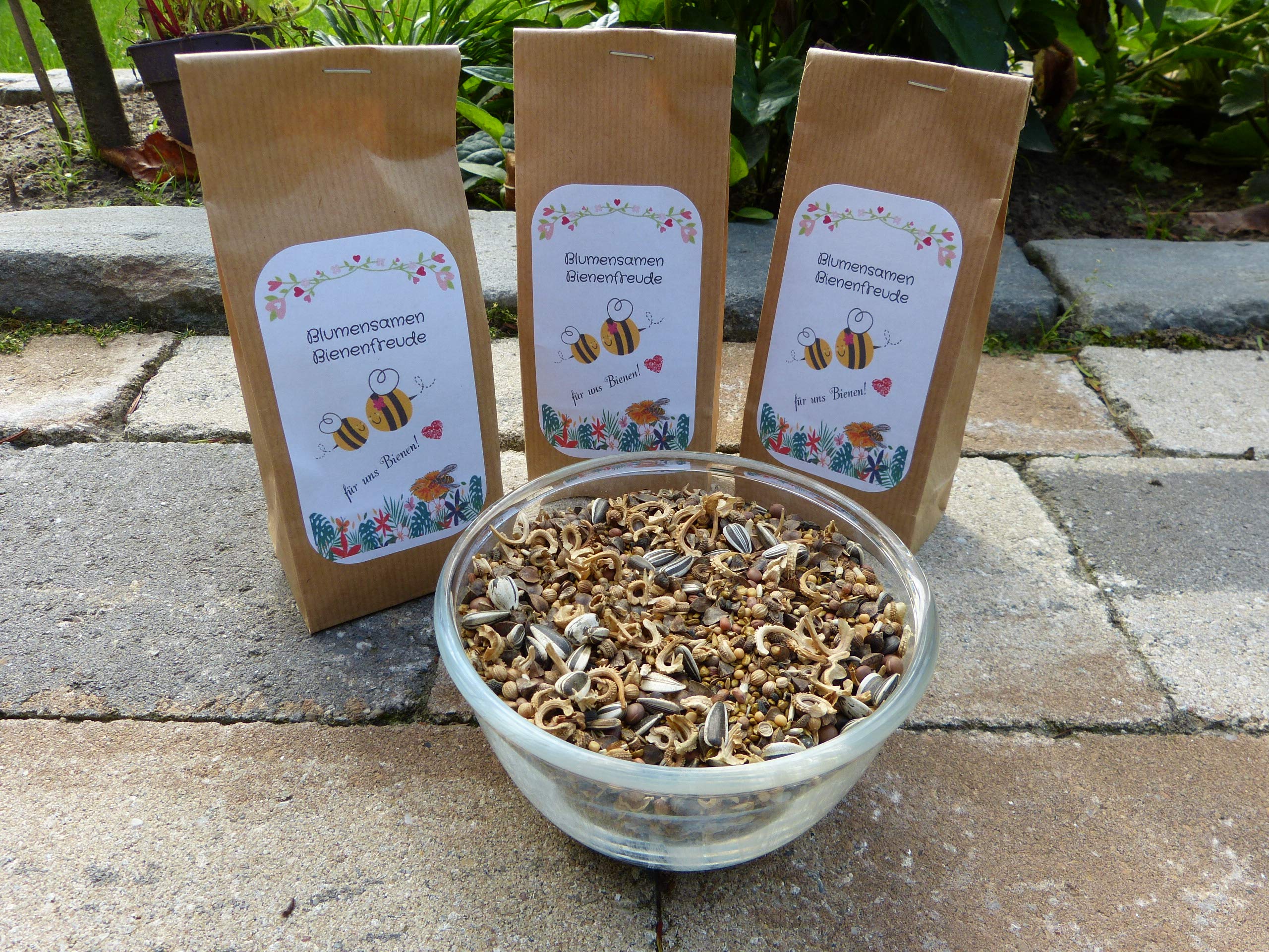 Blumensamen Bienenfreude Wildblumenmischung ohne Gräser Saatgut Insekten Bienen bunte Seedbombs Samen 100-500 m² zur Auswahl ein- und mehrjährig (für 500qm)