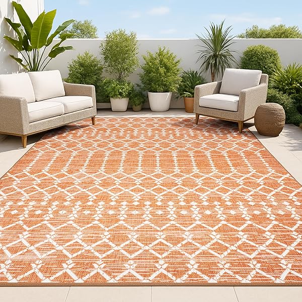 Textured Moroccan Indoor Outdoor Rug