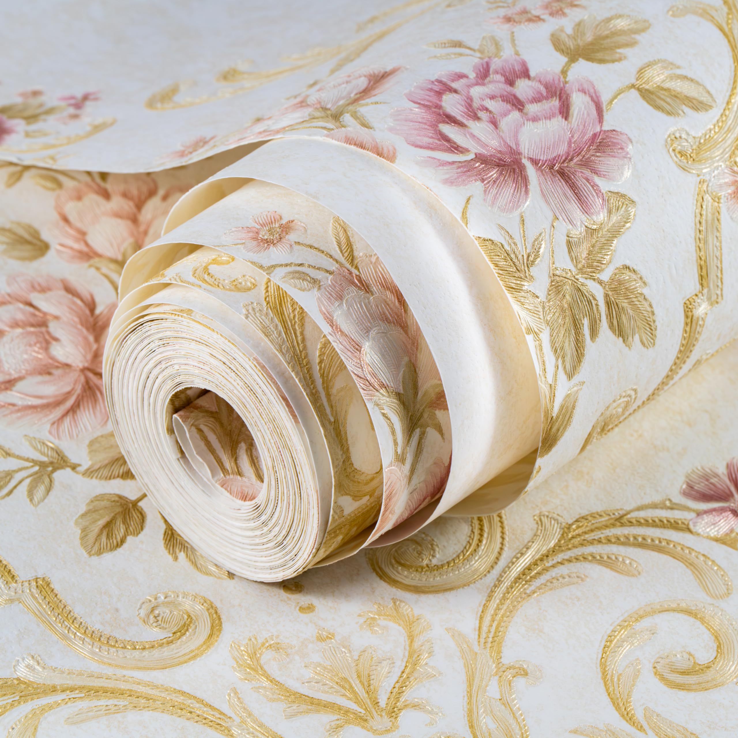 wolpin Wallpaper Non-Woven Non-Adhesive 53 cm x 9.5m (± 3%) Floral Damask Design with Texture and Subtle Color, Cream (B0DBG7DN67) Amazon Price History, Amazon Price Tracker