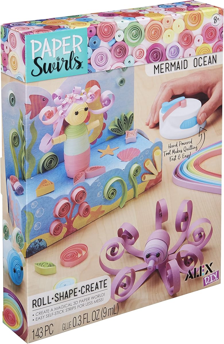 Alex DIY Paper Swirls 3D Mermaid Ocean Actividad de arte y manualidades para niños