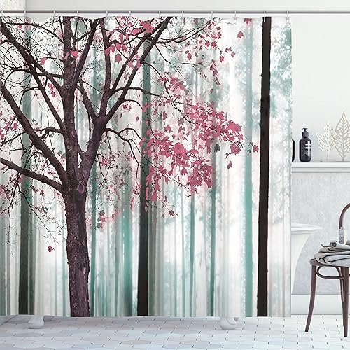 Miniatura 6 de Ambesonne Decor Collection cortina para regadera de baño de poliéster Chocolate,Beige y Marrón,Azul y gris,Azul Violeta,Gris antracita, blanco,Crema