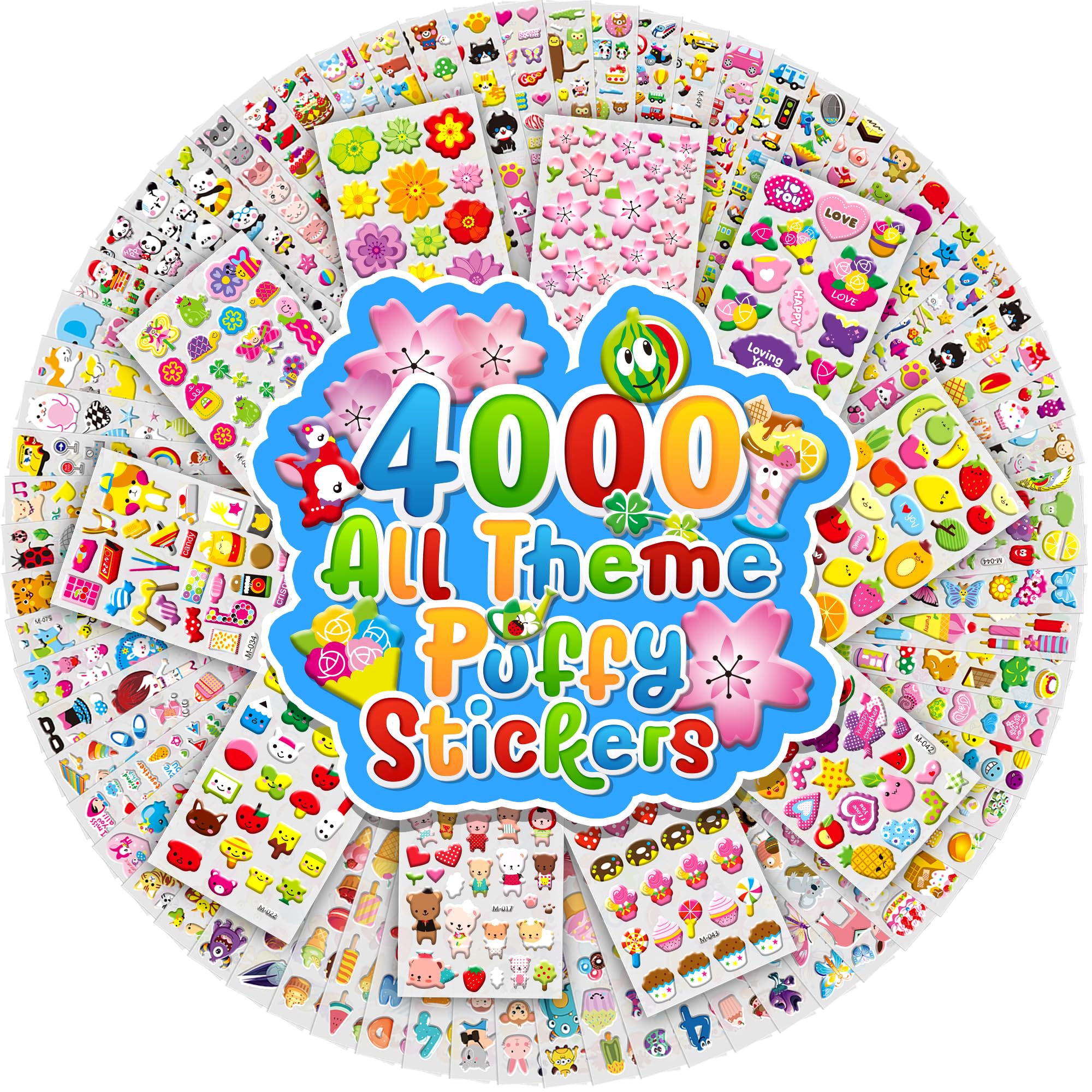 Sinceroduct 3200+ 3D Puffy Stickers for Toddlers Kids Teacher's Reward — Amazon image 9