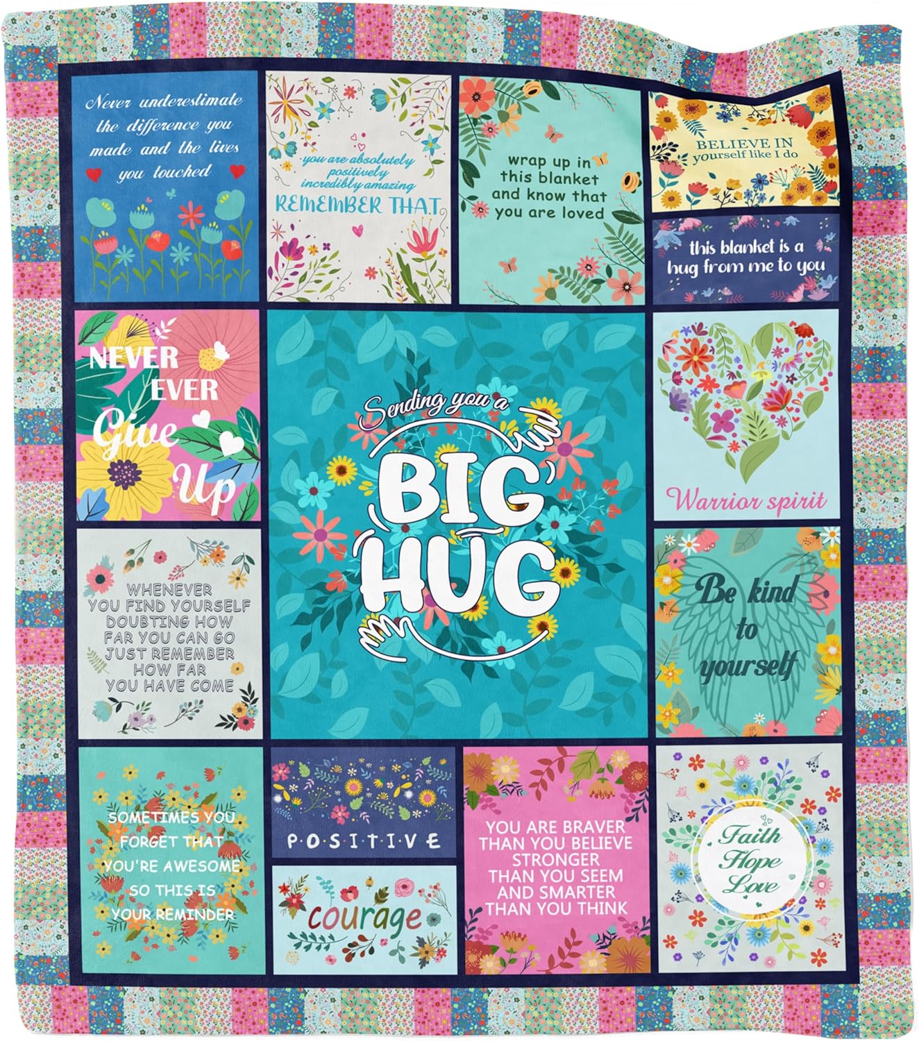 Get Well Gifts for Women, Inspirational Healing Blanket, Feel Better After Surgery Gifts, Soft Warm Hug Blanket Throw 60"x50"