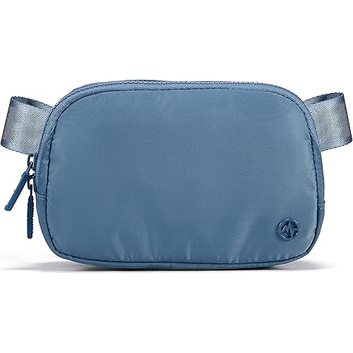 Pander Two Way Zipper Fanny Pack Nylon Everywhere Belt Bag for Women, Water Repellent Waist Packs, Crossbody Bags with Adjustable Strap (Indigo Blue).