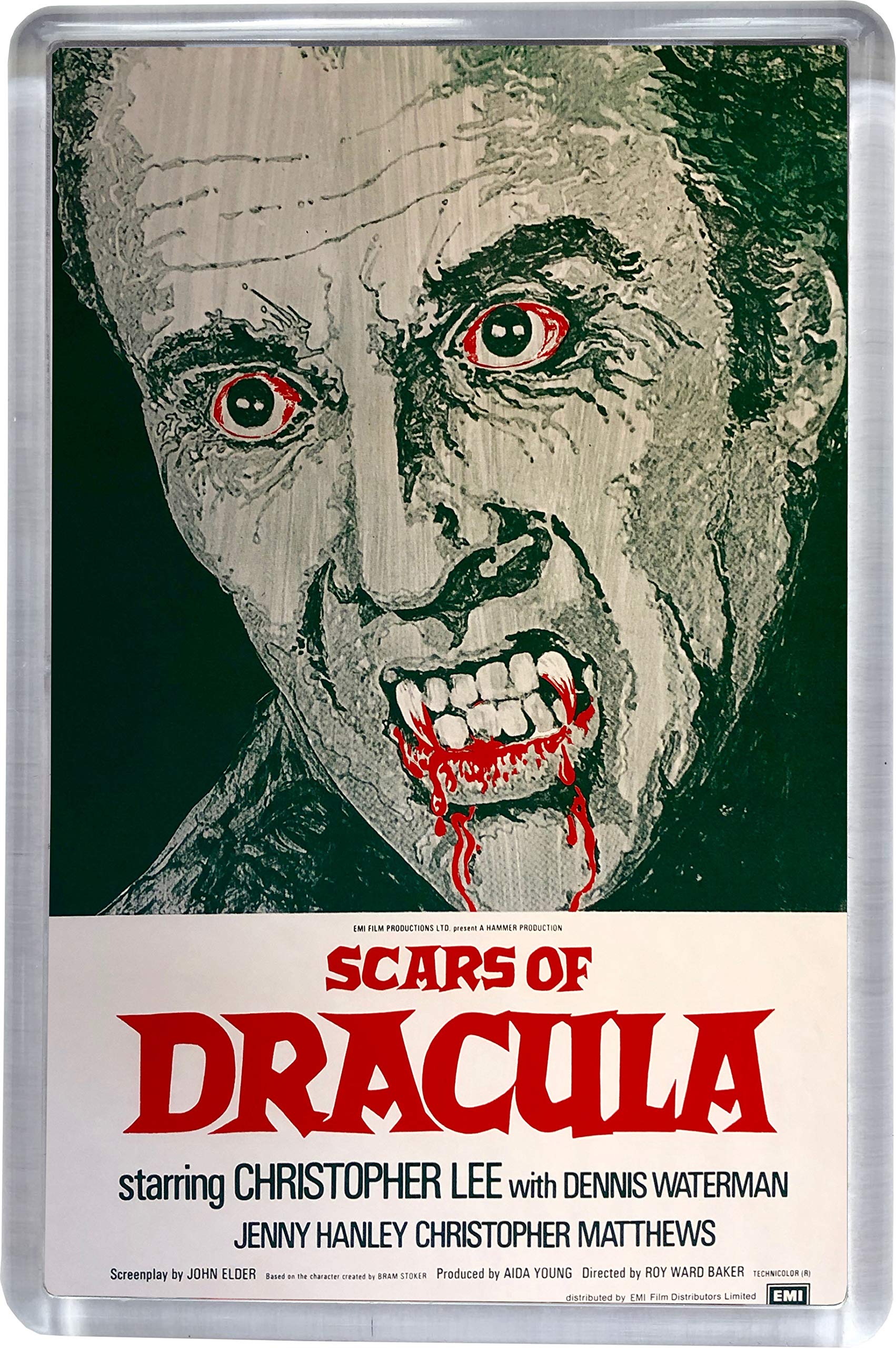Super Universe Hammer Horror Scars Of Dracula Movie Poster Fridge Magnet 5 X 7.5 Cm