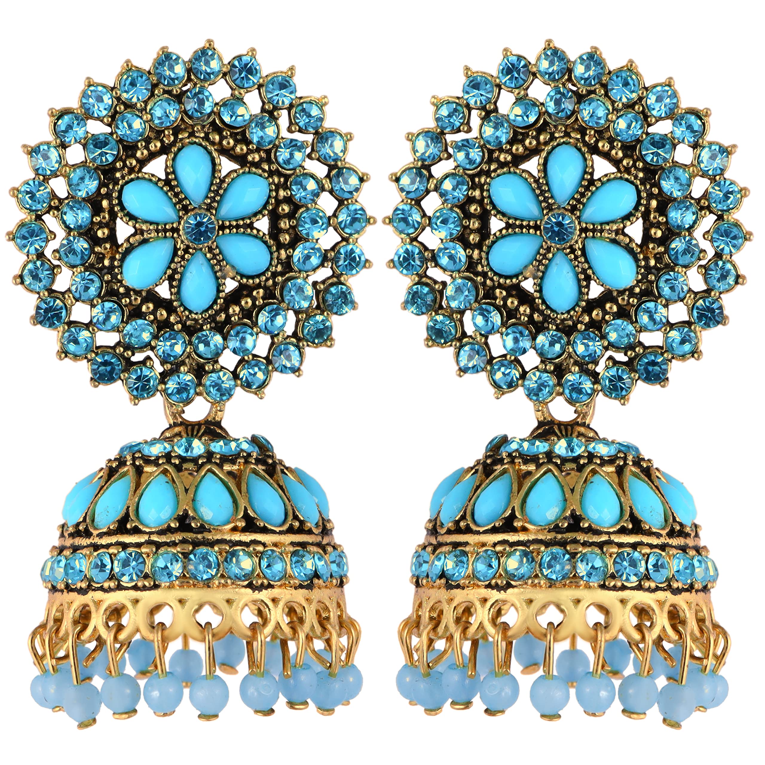 Fashion Frill Stunning Cz & Pearl Gold Plated Jhumka Earrings For Girls Women Stylish Latest Fancy Earrings (B09KNC188B) Amazon Price History, Amazon Price Tracker