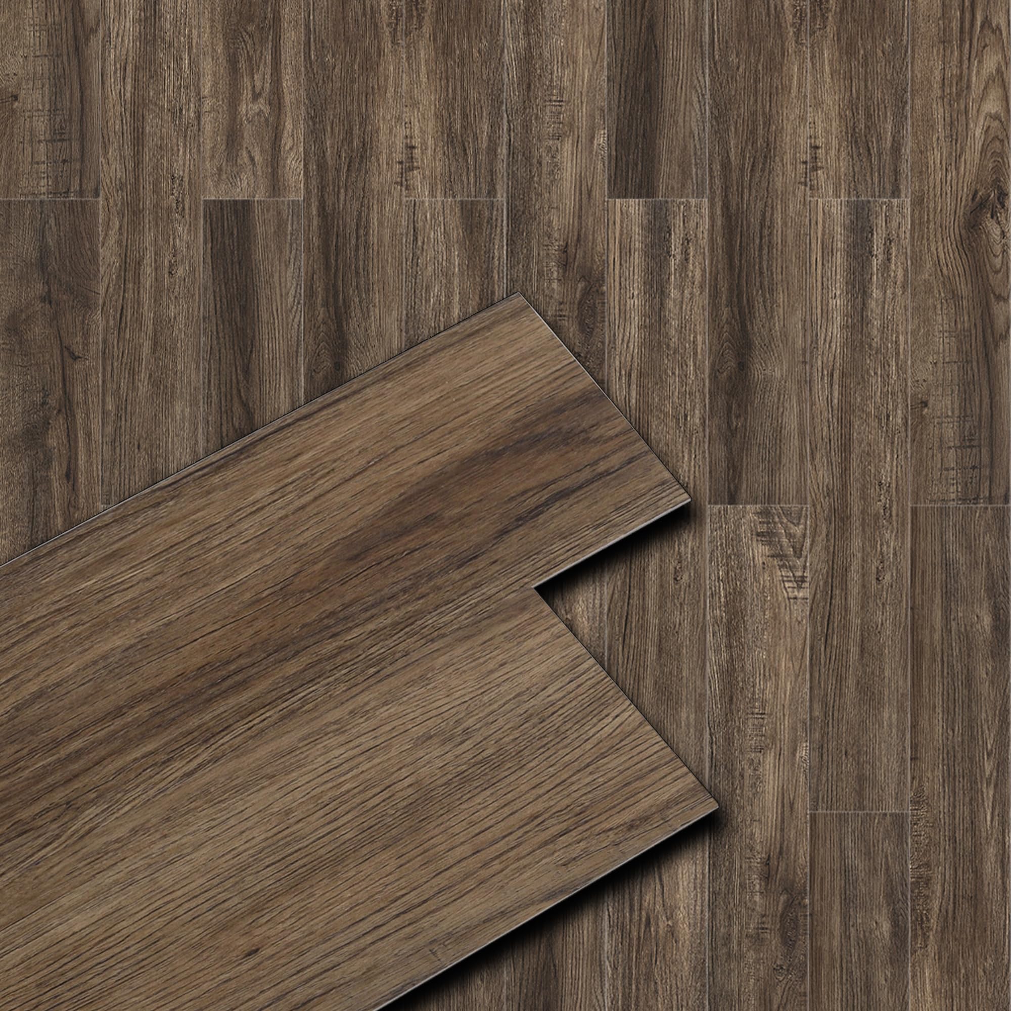 INMOZATA Revestimiento de suelo de PVC autoadhesivo, 36 baldosas/91,5 x 15,2 cm, 5,01 m², suelo de vinilo autoadhesivo, grosor 2 mm, impermeable, para cocina, baño, casa, suelo de roble ahumado