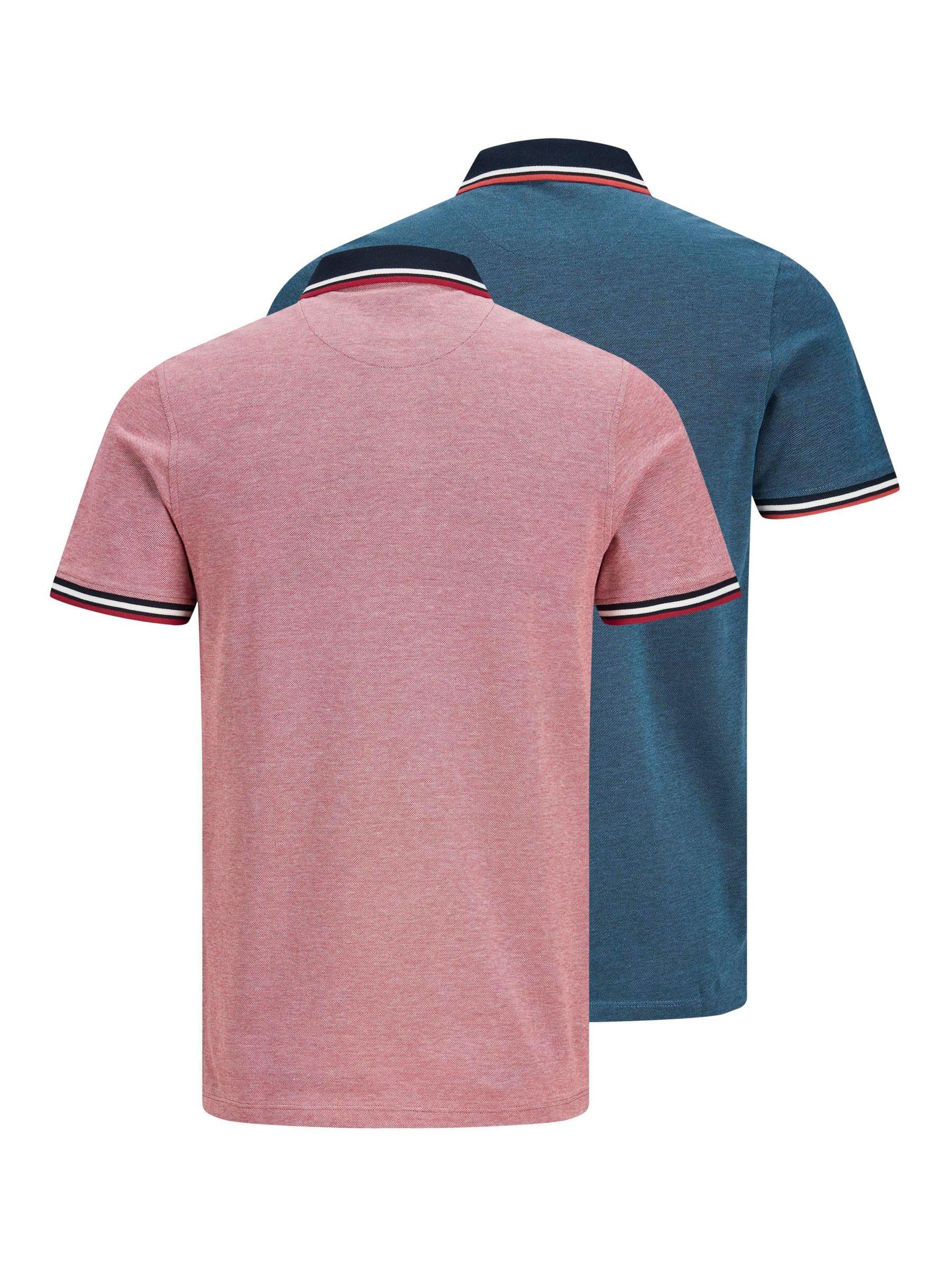 JACK & JONES Polo 2-Pack Plain Shirt Collar Polo