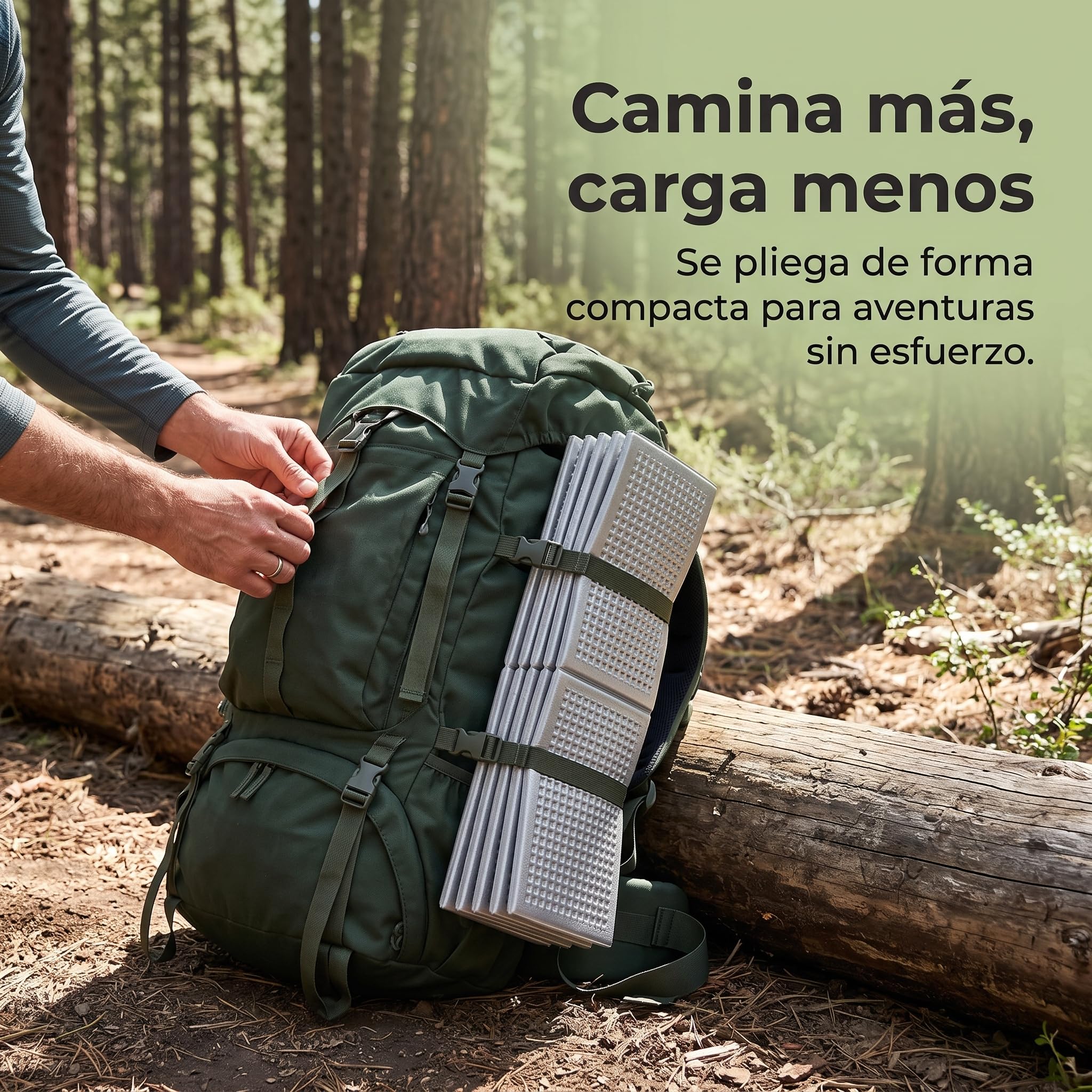 Colchoneta Espuma Aluminio para Camping, 1-2, Aislante para Exteriores, Esterilla Plegable