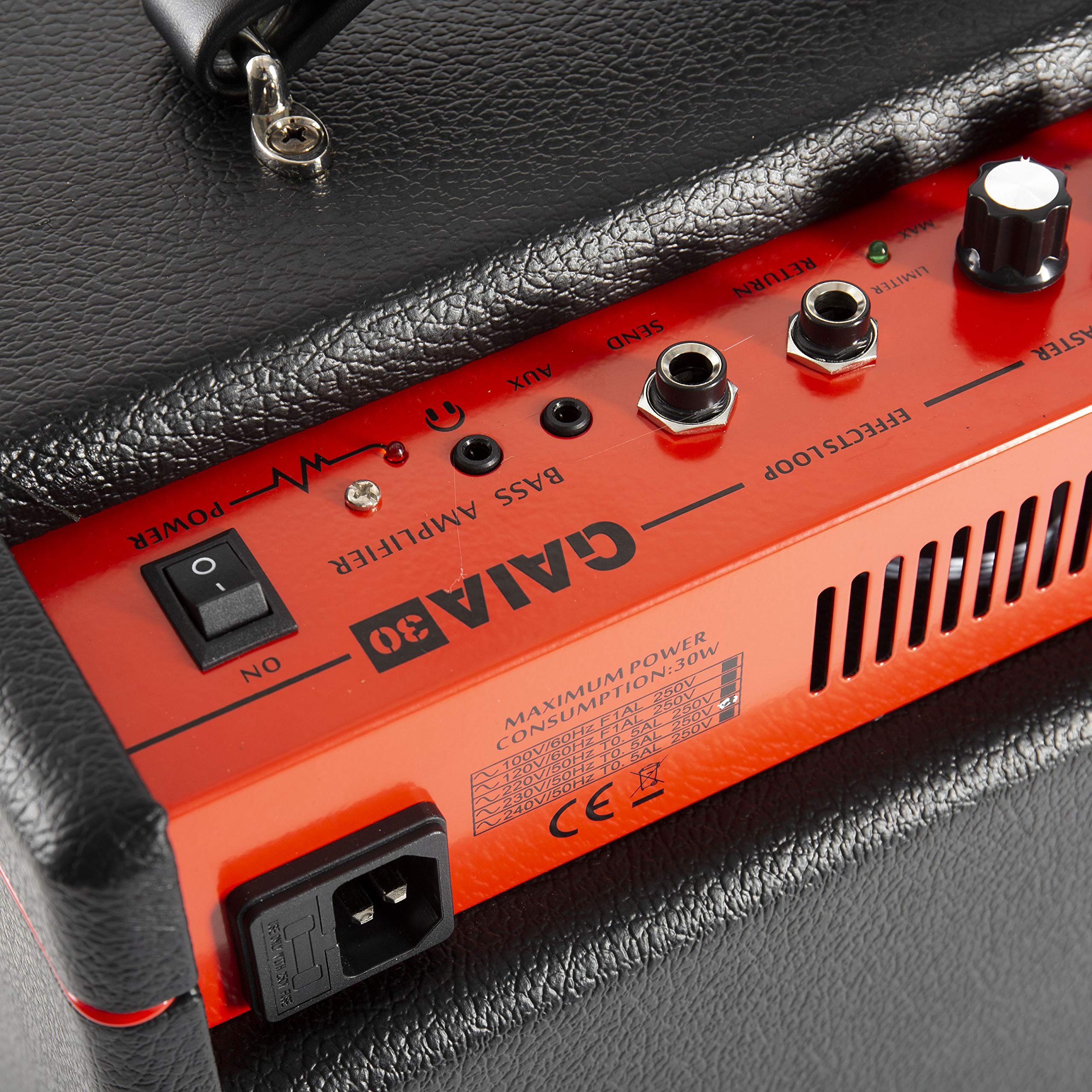 Fame Bassverstärker, Bass Combo mit 30 Watt und 10" Lautsprecher, Amp für Bass, Kopfhöreranschluss und 3-Band Klangregelung