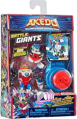 Akedo 14288 Ultimate Arcade Warriors Giants Mini Battling Action Figures Ready, Fight, Split Strike-Scratch-Atron