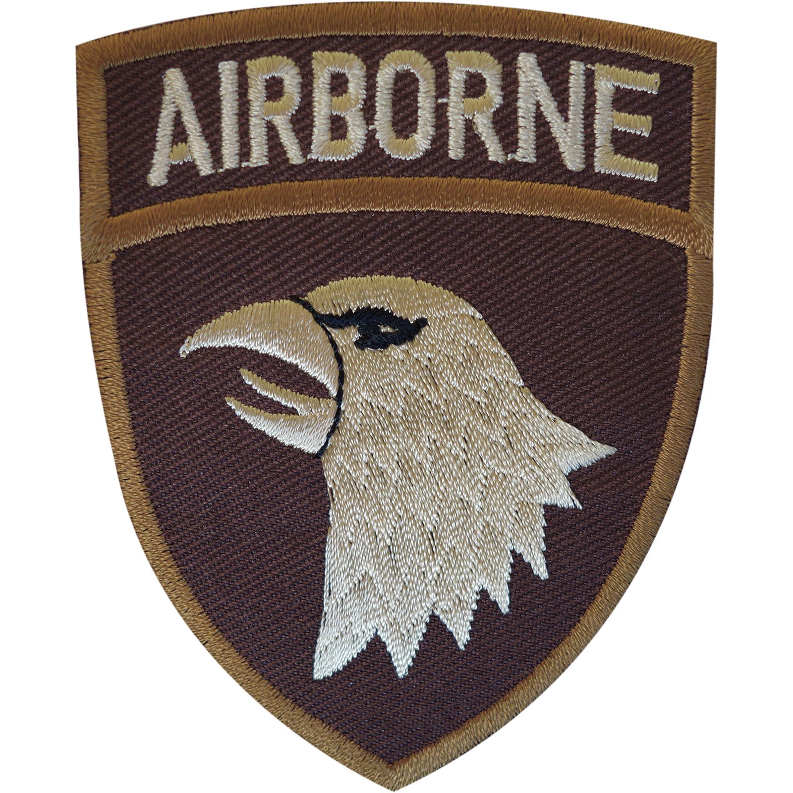 Ellu Brown Iron/Sew On United States Army Airborne Patch Badge Ranger Soldier Paratrooper 6Cm