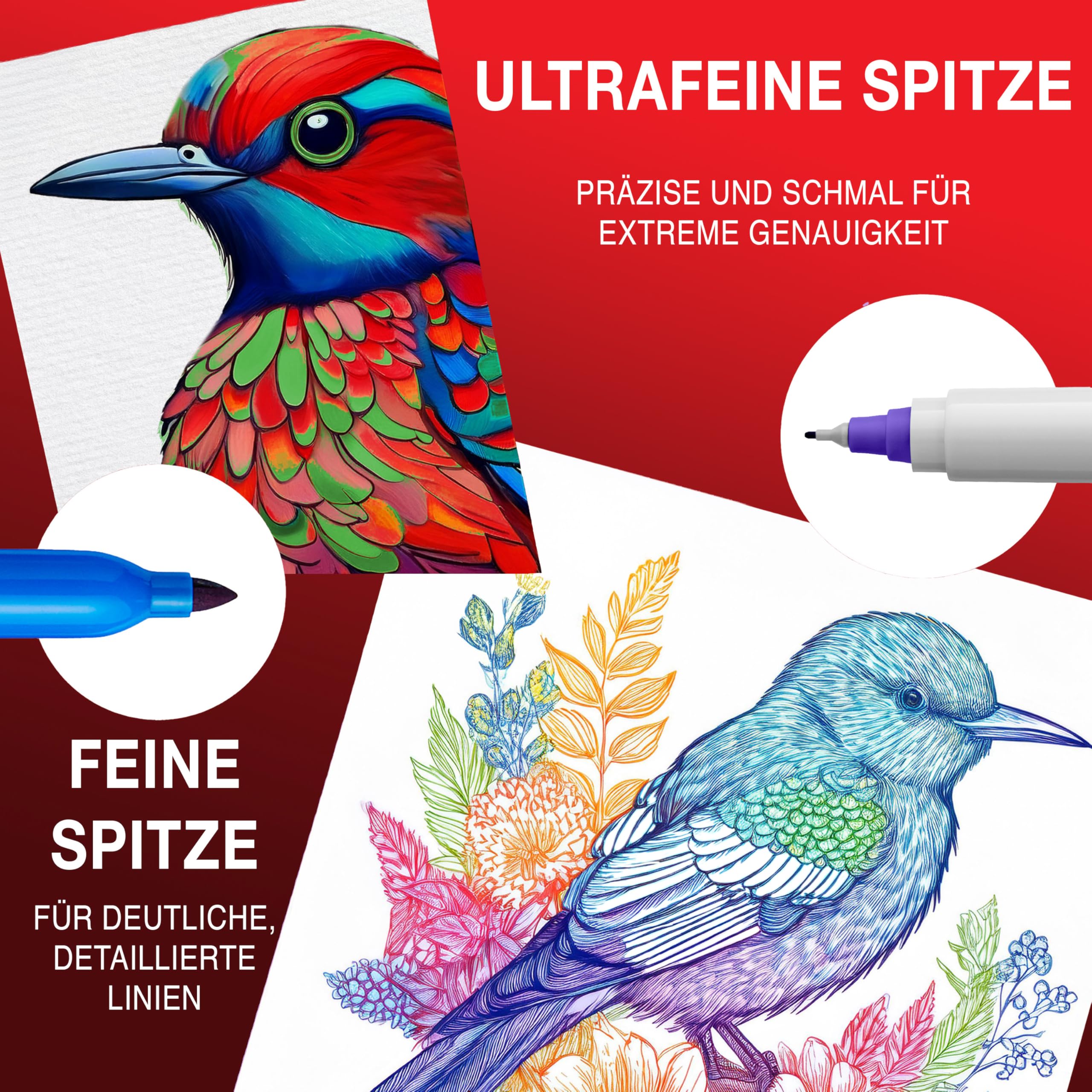 Sharpie Permanente Marker Geschenkset | Feine & Ultrafeine Spitze Malstifte | gemischte Farben | Enthält 2 Malvorlagen | 27 Marker