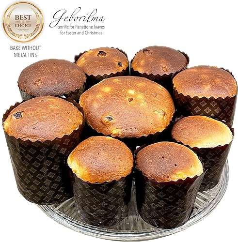 Miniatura 4 de Molde de papel Panettone de 15 onzas, paquete de 12 moldes de papel para pan de Pascua, moldes medianos de Pascua para hornear, formas de hornear