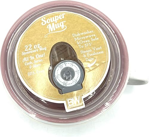 Miniatura 3 de Boston Warehouse Taza Souper con tapa, colección Udderly Cows, capacidad de 22 onzas, pintada a mano