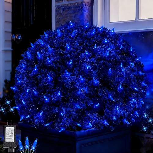 Subular - Luces de red de Navidad para exteriores, 120 luces LED de 5 pies x 6 pies, luces de decoración de Navidad, 8 modos, red de luces de malla