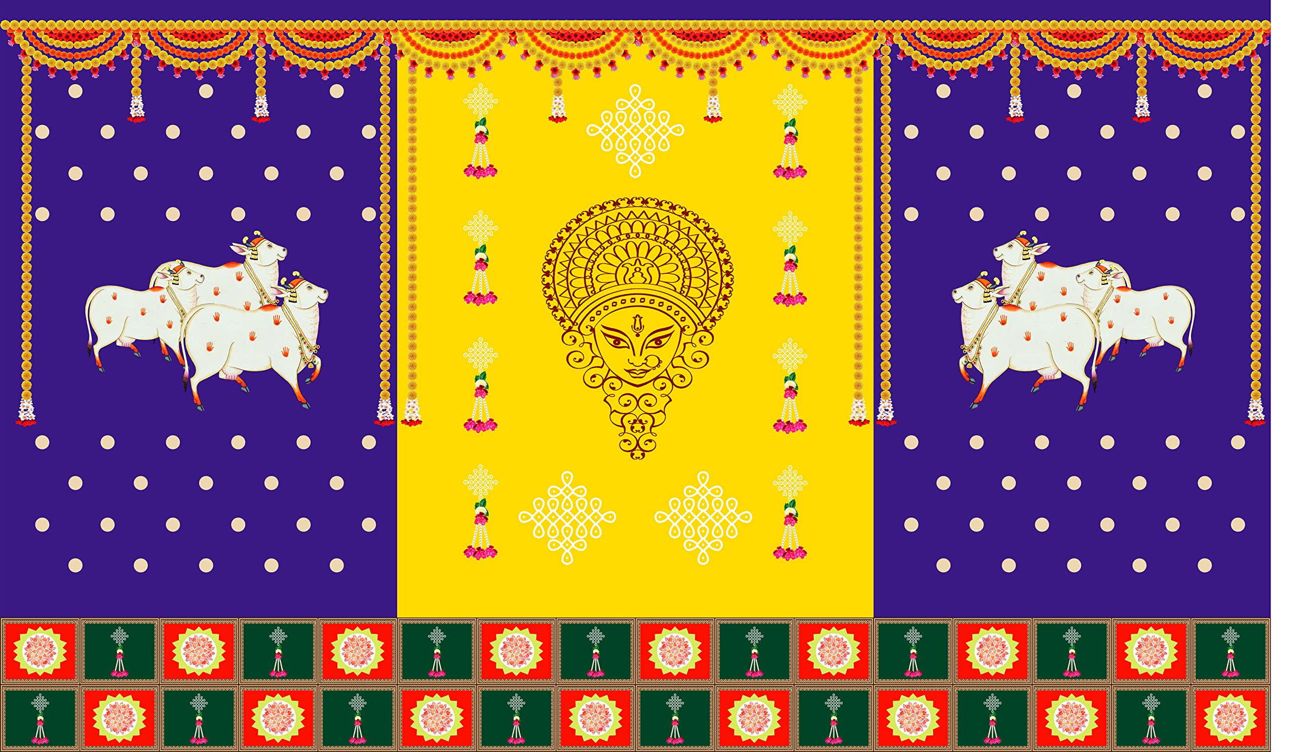 See full amazon price history chart for Backdropon Two Cow with Durga MATA Face Design Backdrop Cloth for Pooja Decoration Traditional/Background Curtain/Festival Fabric Size 5Feet Height and 8Feet Width(5 * 8) Backdropon Two Cow with Durga MATA Face Design Backdrop Cloth for Pooja Decoration Traditional/Background Curtain/Festival Fabric Size 5Feet Height and 8Feet Width(5 * 8) (B0CQK92GZ3) Amazon Price History, Amazon Price Tracker