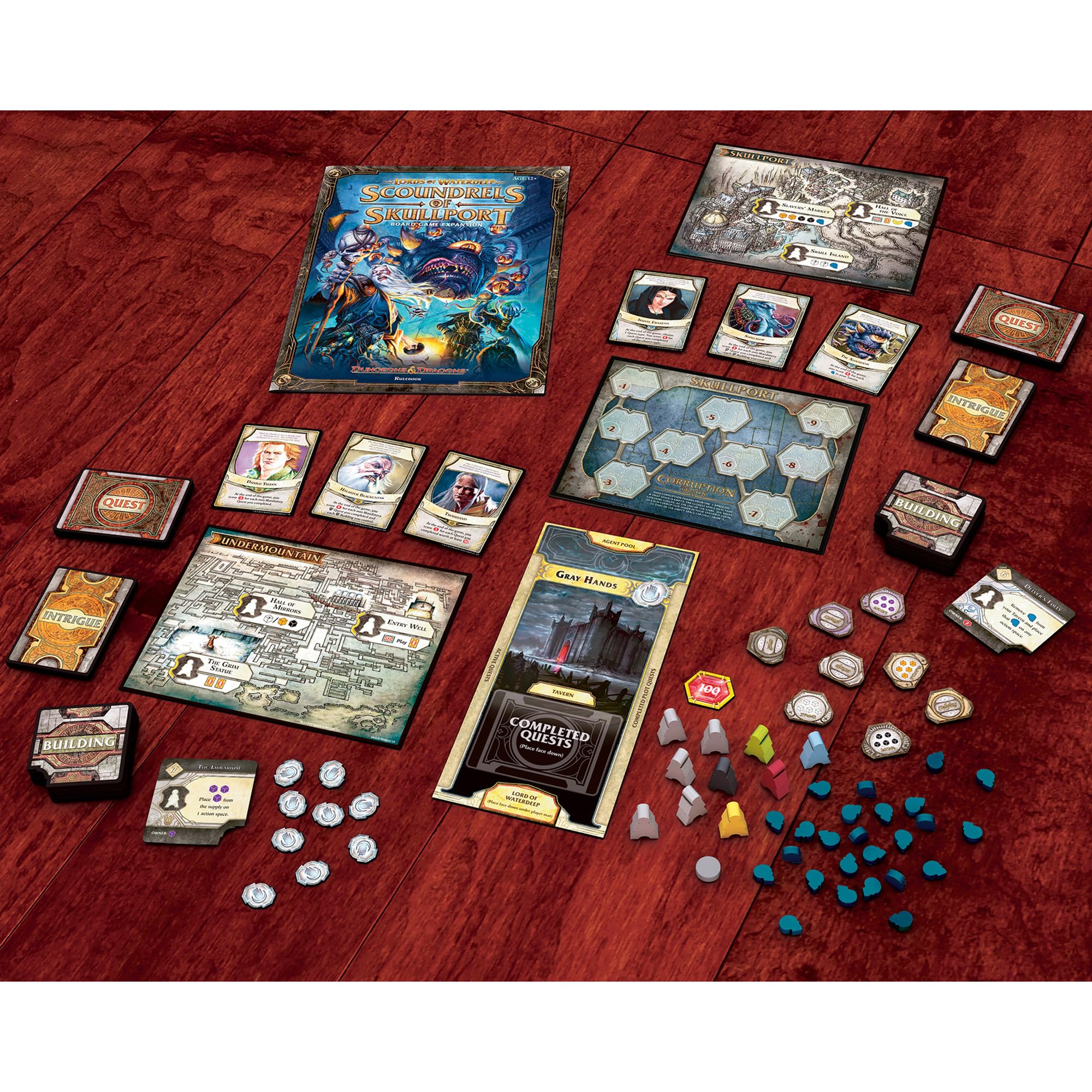 Renegade | D&D Lords Of Waterdeep Scoundrels Of Skullport Expansion | Board Game Expansion, Skullport And Undermountain Modules, Corruption, Cards And Boards | 2-6 Players | 120 Min