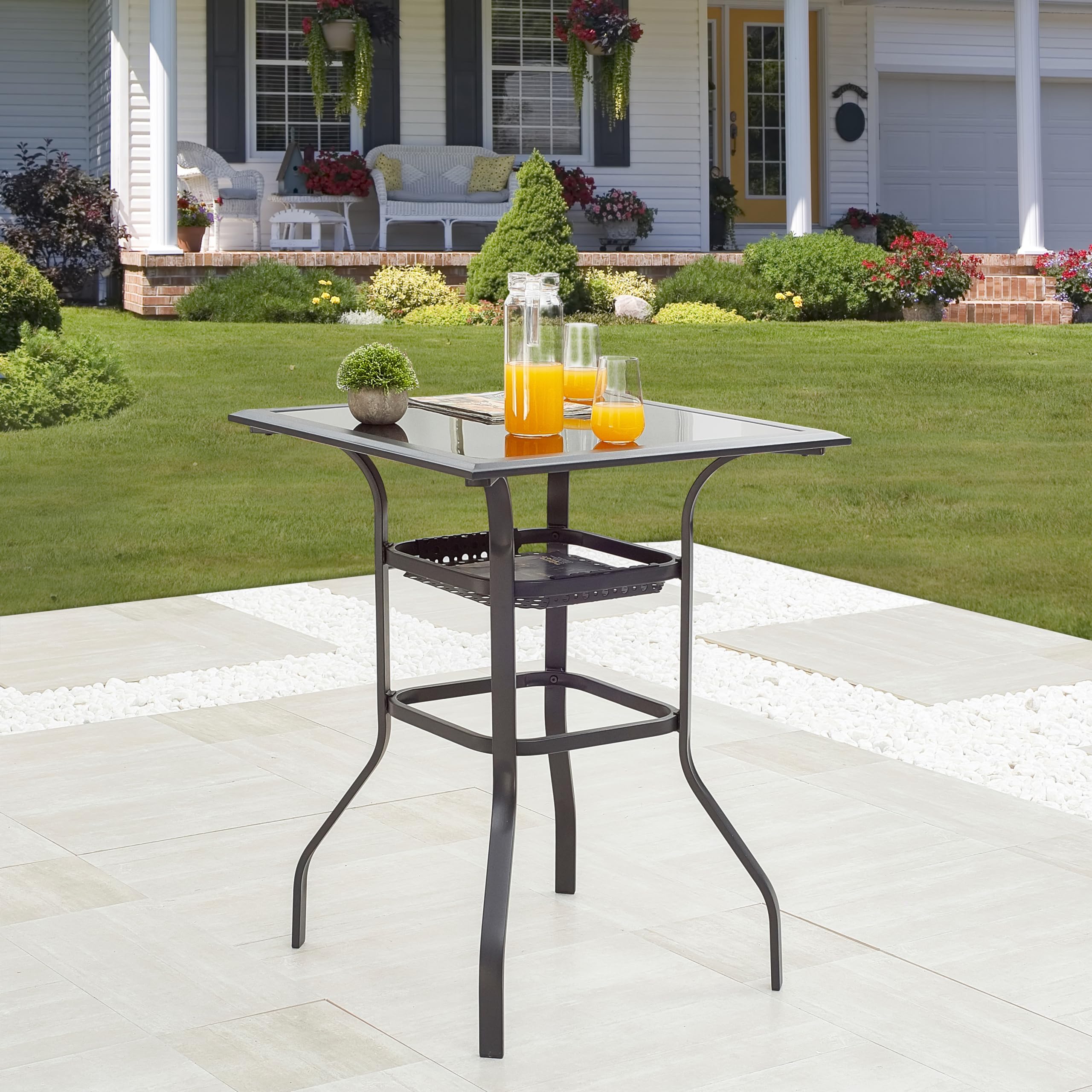 Umbrella Tall Garden Bistro Set Small Patio Set With Umbrella